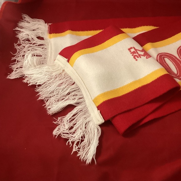 Liverpool L.F.C red white yellow scarf - Picture 2 of 9
